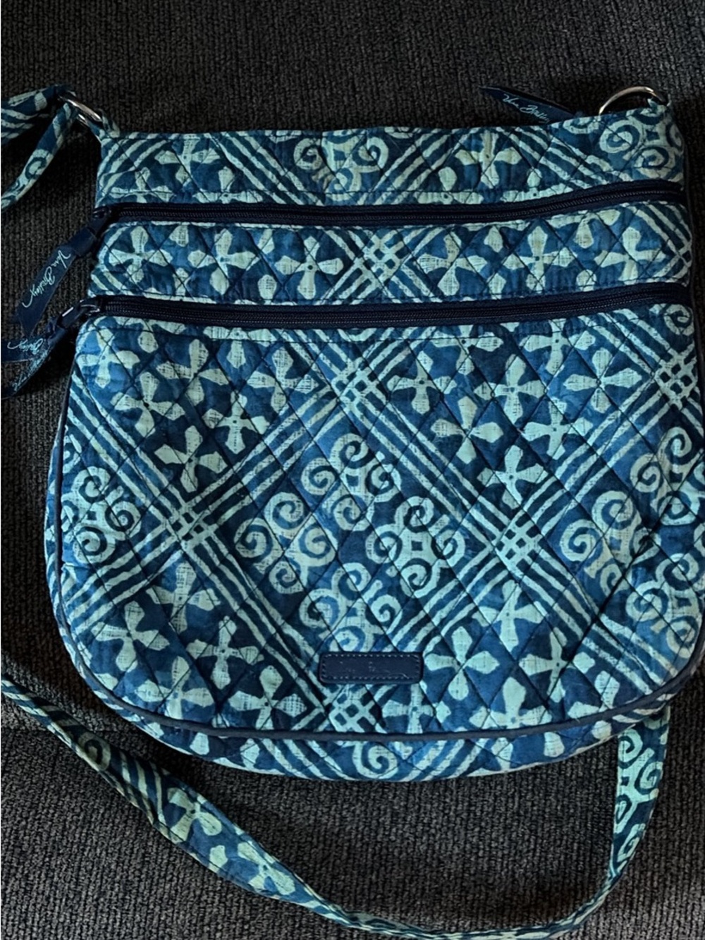 Vera Bradley Triple Zip Hipster - Cuban Tiles